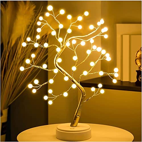 Lamp with Touch Switch | USB & Battery Operated Decorative Light for Home, Bedroom, Festival, Gift Use (Warm