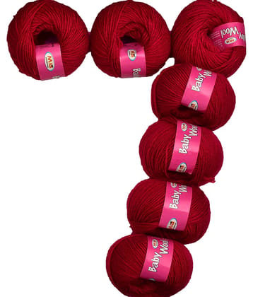 Prime Baby Wool 100% Acrylic Yarn Red 14 Pc 4 ply Ball Hand Knitting Wool