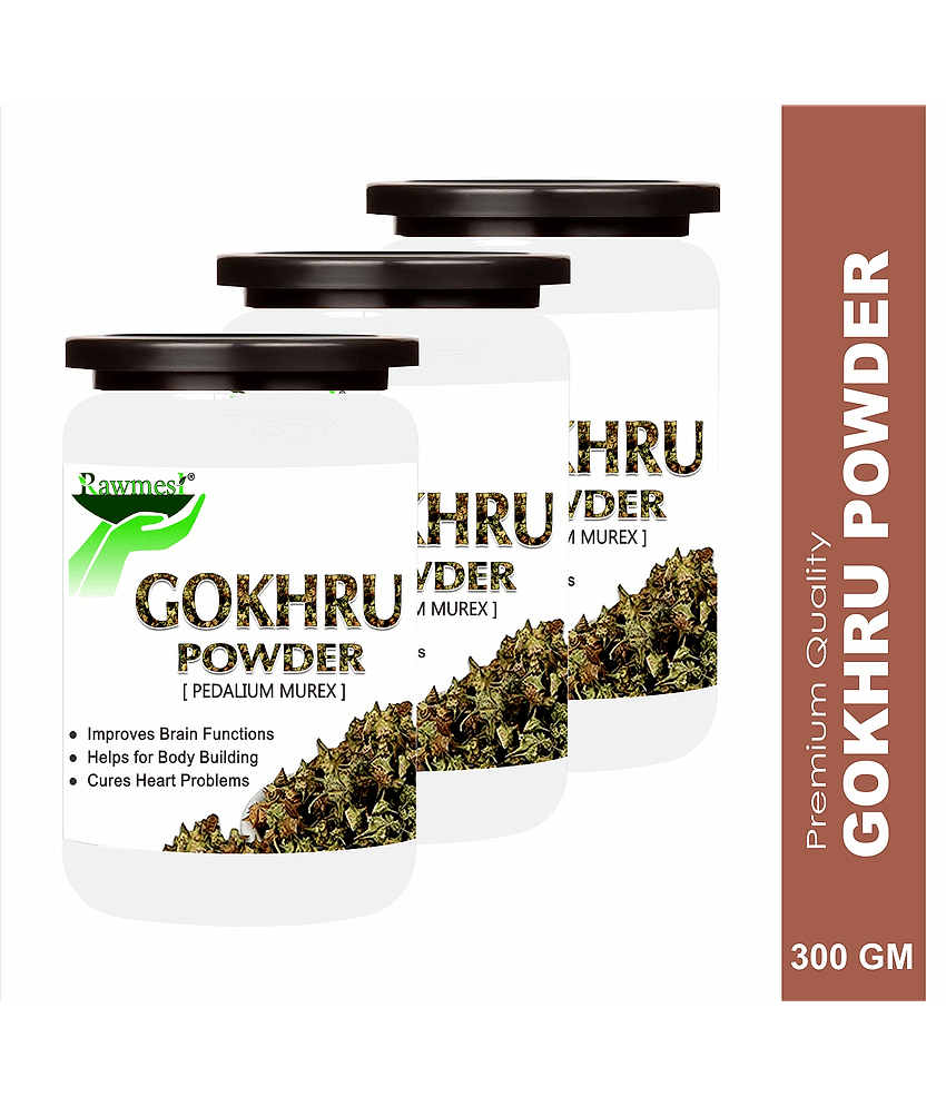 Rawmest Tribulus Terrestris/Gokhru/ Bindii Powder 300 Gm Pack of 3