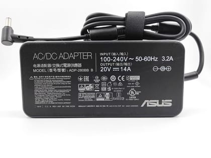 ASUS 280W (6.0mm * 3.7mm) 20V 14A ASUS ROG Zephyrus Adapter 280 W Adapter  (Power Cord Included)