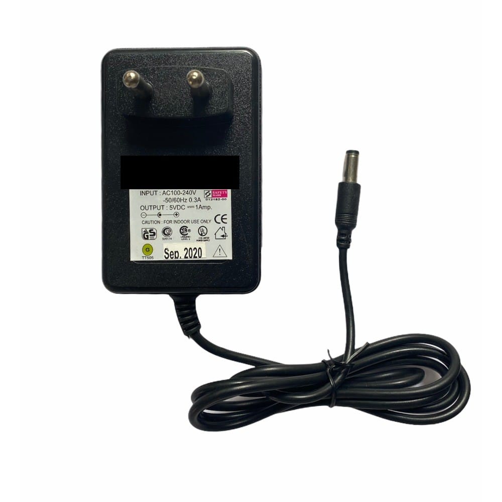 5V 1A Power Adapter, Power Supply AC Input 100 240 V and Output 5V 1A for Set Top Box-DTH Box, CCTV System, Router, Other Electronics and IT Gadgets with DC Pin (Black)