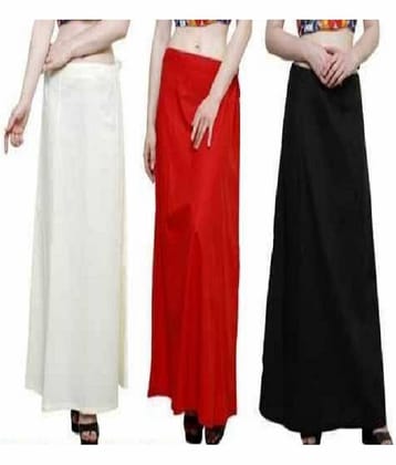 Perfect cloth store Multicoloured Cotton Petticoat - Pack of 3