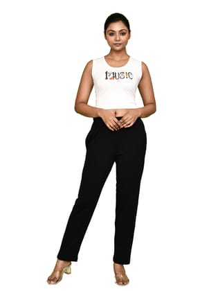 168CSS 4Cats Plus Size Stylish Pajama Pants - Black