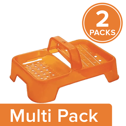 Nakoda 2-In-1 Plastic Soap Case - Big, Assorted Colour, 1 pc