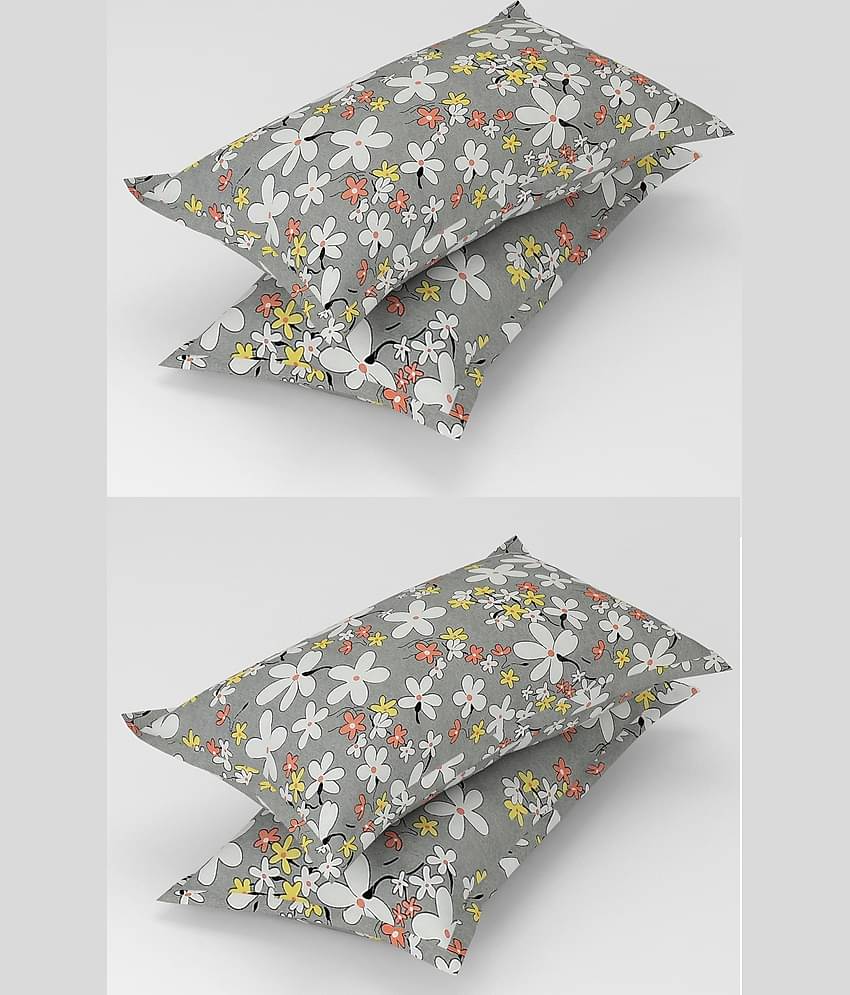 gharsaaz - Pack of 4 Poly Cotton Abstract Printed Standard Size Pillow Cover ( 68.58 cm(27) x 43.18 cm(17) ) - Multi-Colour