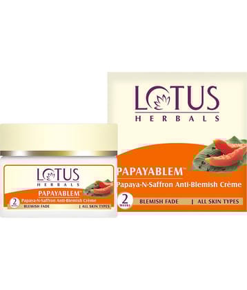 Lotus Herbals Papayablem Papaya,N,Saffron Anti,Blemish Cream , For All Skin Types , 250G