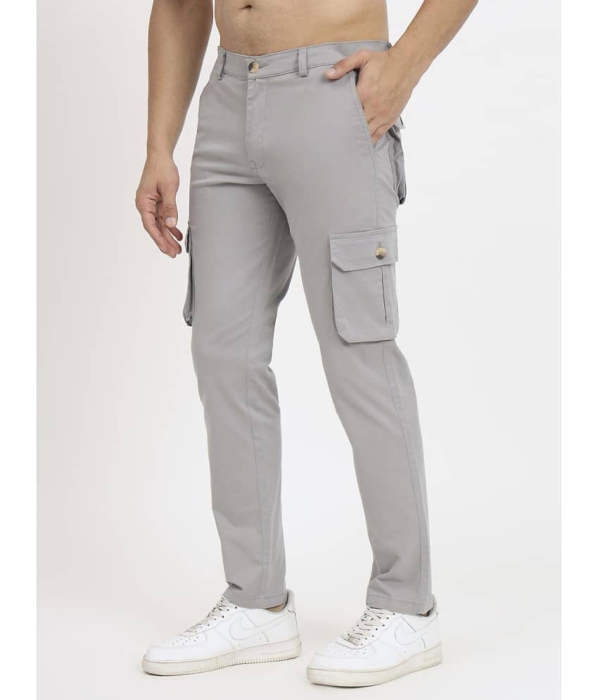 RAGZO Regular Flat Men's Cargos - Light Grey ( Pack of 1 )