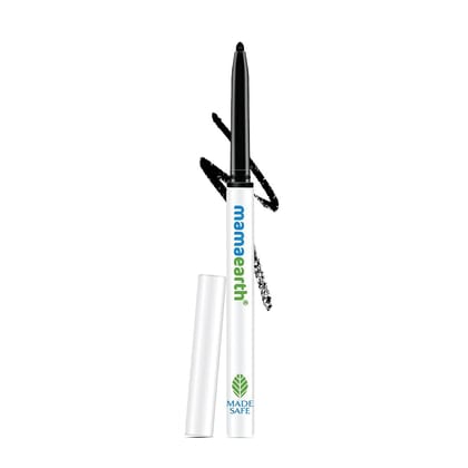 Mamaearth Long Stay Kajal Black Retractable Waterproof Pencil, With Vitamin C & Chamomile, Charcoal Black, Matte Finish - 0.35 g Mamaearth Long Stay Kajal Black Retractable Waterproof Pencil, With Vitamin C & Chamomile, Charcoal Black, Matte Finish - 0.3