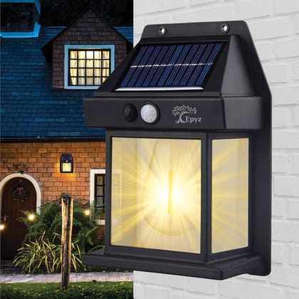 Solar Wall Motion Sensor Black Light-Pack Of 1