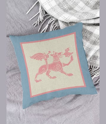 Houzzcode Single Blue Pillow Cover