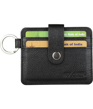 Hide&Sleek RFID Protected Genuine Black Leather Slim Card ATM Holder