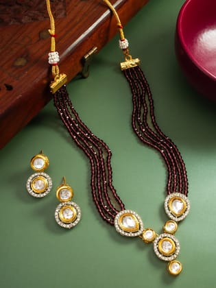 Morison Golden Glow Necklace Set Radiance That Speaks Volumes