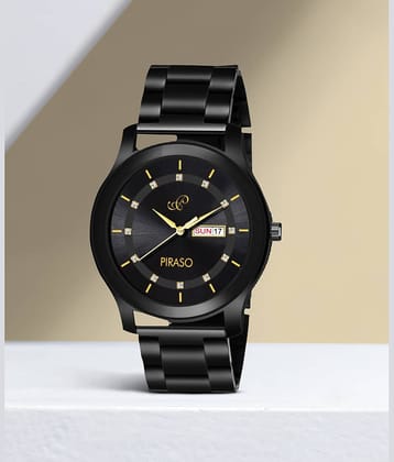 PIRASO Black Stainless Steel Analog Men's Watch