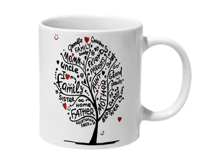 Multicolor Family Tree Of Love Ceramic Mug