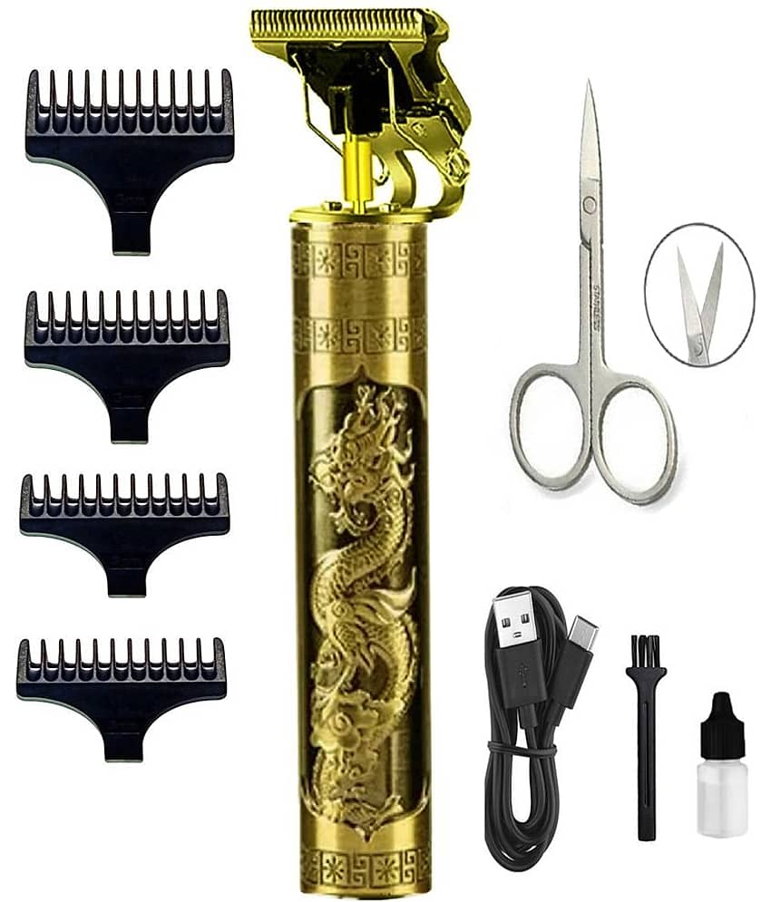 geemy - Dragon With Scissor Gold Cordless Beard Trimmer With 60 minutes Runtime