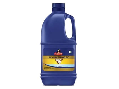Meera 100% Pure Coconut Oil Triple Filtered Dala Copra with Fresh and Natural Aroma for Extra Shine and Smoothness - 1000ml