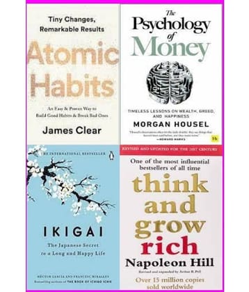 Atomic Habits + The Psychology of Money + Ikigai + Think and Grow Rich