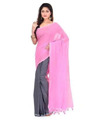 Desh Bidesh Pink Gicha Saree