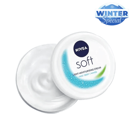 Nivea Soft Light Moisturizer - With Vitamin E & Jojoba Oil, For Face, Hand & Body, Instant Hydration, Non-Greasy Cream, 50 Ml