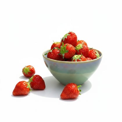 Fresh Strawberries - 1 kg - One bowl containing fresh strawberries
