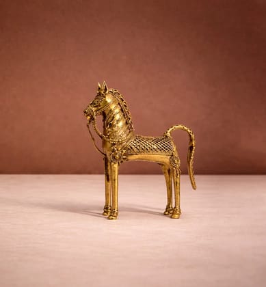 Handcrafted Brass Tribal Horse Showpiece Handcrafted Brass Tribal Horse Showpiece
