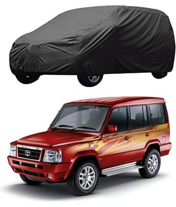 Autoretail Grey Color Dust Proof Car Body Polyster Cover Polyster For Tata Sumo