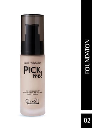 Glam21 Pick Me! Matte Foundation for Non-sticky Instant Spotless Glow Long Stay 40gm Cheese Cake-02