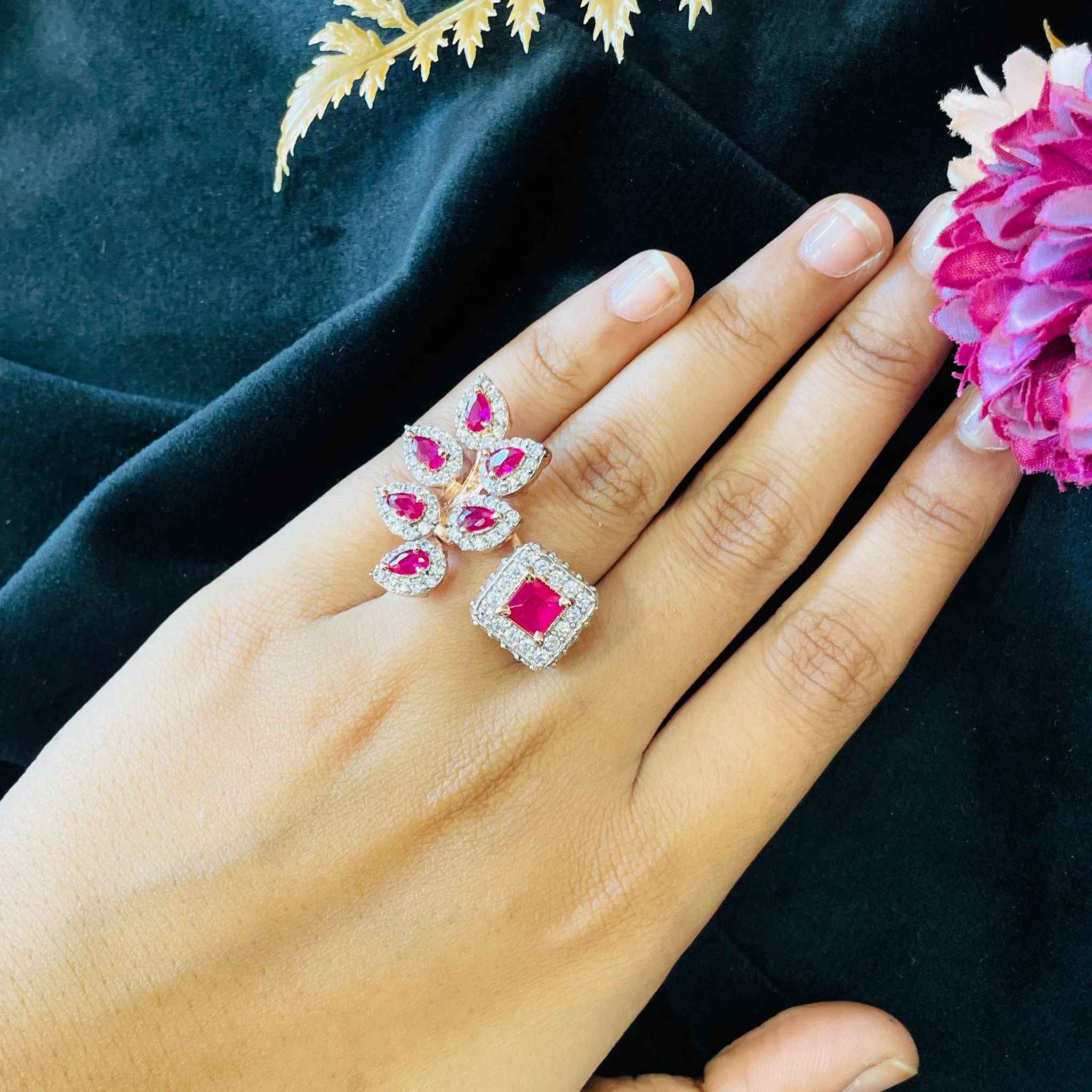 Vs sterling silver cocktail ring 216 14g-9