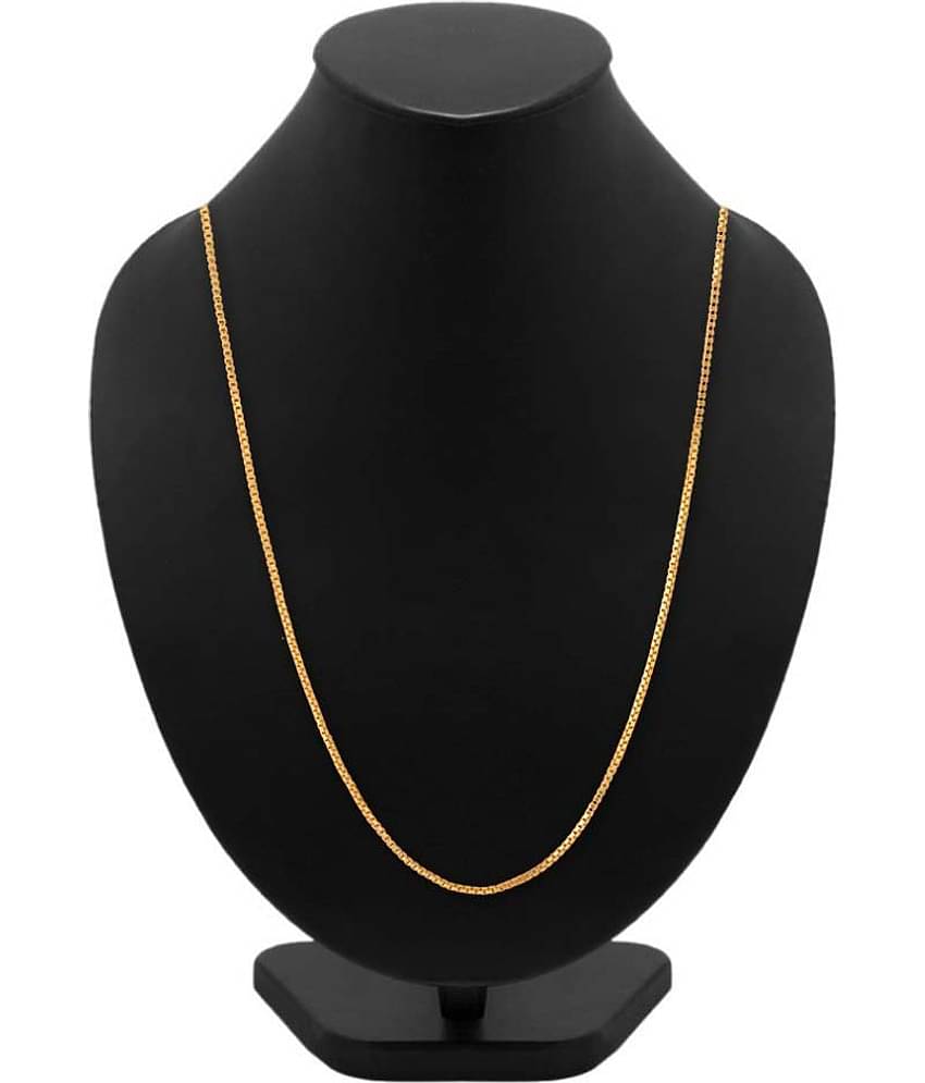 Onnet 1 Gram Gold Plated Thin Box Chain For Men
