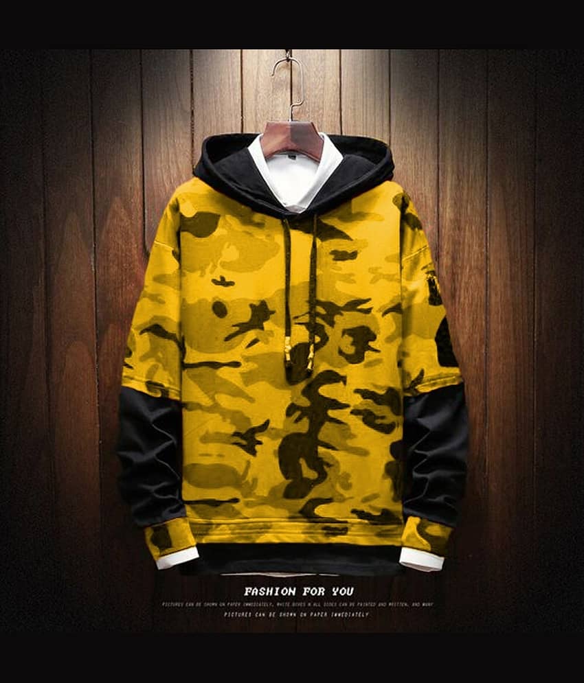 Try This Pack of 1 Cotton Blend Regular Fit Men's T-Shirt ( Yellow )