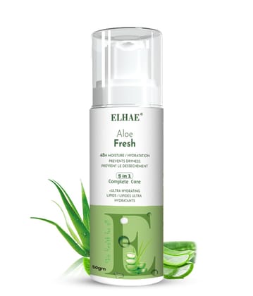 ELHAE Aloe Vera Moisturizing Lotion Pack of 3, Body and Hand Hydration with Pure Aloe Vera Extract, 50ml Each