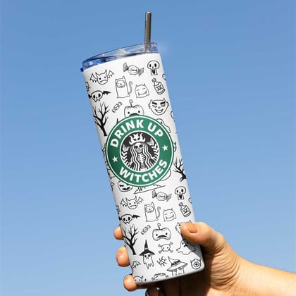 Drink up Bitches Printed Coffee Metal Tumbler (600ml)