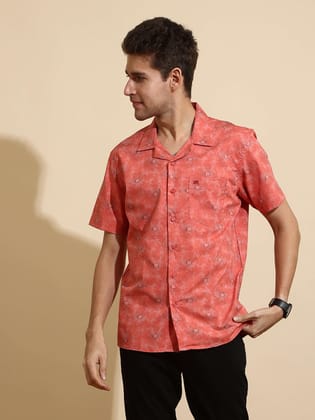 Coral Fuzz Summer Wave Half Sleeves-M