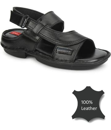 Fashion Victim Black Leather Sandals