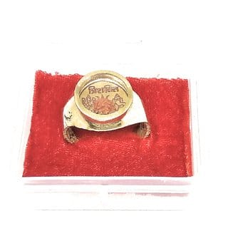 Ashtadhatu Trishakti Rudraksha Jadit Ring For Increase Your Health , Wealth  Prosperity