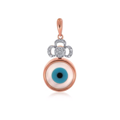 Senco Gold Modish Good Luck Diamond Pendant (2.8 gram / 0.14 Ct / HI-SI / 18K Rose Gold)