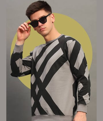 THE CASUALS Cotton Blend Round Neck Men's Sweatshirt - Grey ( Pack of 1 )