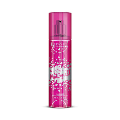 Layer'r Wottagirl Romance Body Splash | Uplifting Melon, Jasmine & Musk Scent for Women | Light, Long-Lasting Mist | 135ml Daily Fragrance