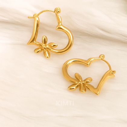 18K Gold Plated Butterfly Hoop Earrings