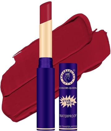 Colors Queen Queen Lips Matte Lipstick Waterproof with Smooth Application Karina Red (Shade - 828)
