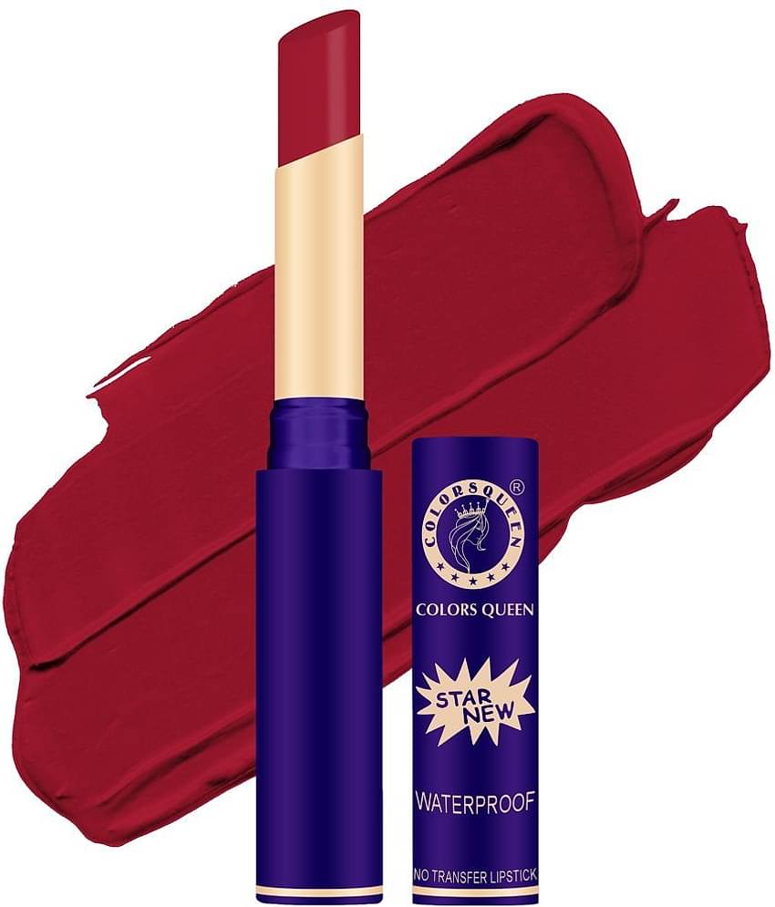 Colors Queen Queen Lips Matte Lipstick Waterproof with Smooth Application Karina Red (Shade - 828)