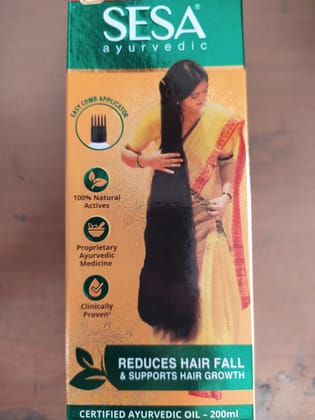 Sesa Ayurvedic 100% natural Actives Proprietary Ayurvedic Clinically Proven Reduces hair fall & supports hair growth 