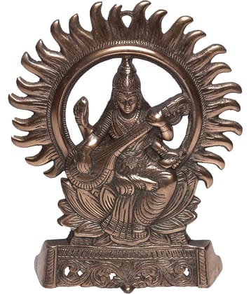 Fashion Bizz Goddess Sarswati Kiran Idol In Metal Decorative Showpiece - 26 cm