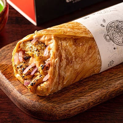 Malai Chicken Tikka Roll - 7 Inches