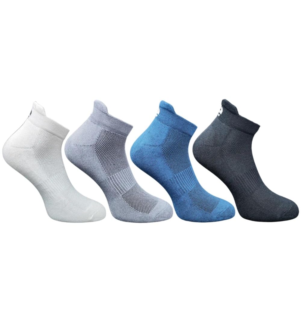 4_Pair Set Unisex Casual Cotton Printed Ankle Length Socks (Multicolor)-PID63494