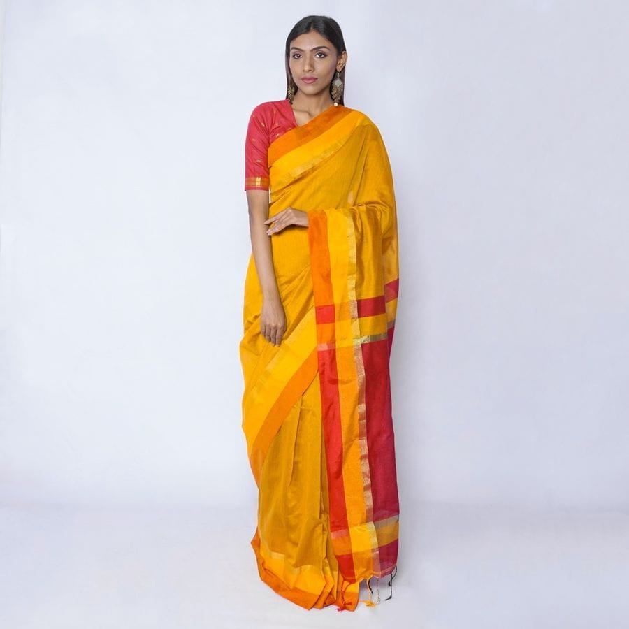 Kajri Cotton Mix Saree (Handloom)