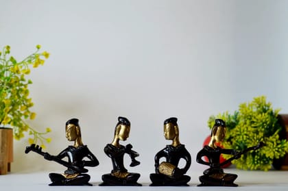 Brass Set of Musicians (Color - Golden, Size - 3H *2.75L*1B) by Snova Enterprises