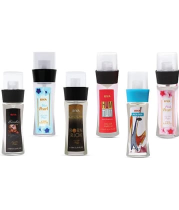 RIYA Perfume Pack of 6 Eau de Parfum, Long Lasting Fragrance Scent - 60 ml