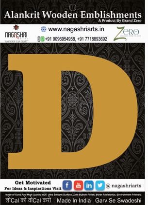 Brand Zero Alphabets, Numbers, Monograms - Upper Case D - CLBBT Font - Select Your Preference