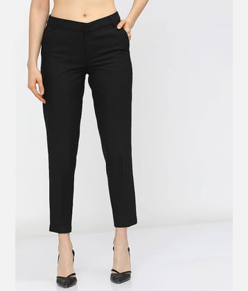 Tokyo Talkies Women Polyester Formal Trousers ( Black ) Tokyo Talkies Women Polyester Formal Trousers ( Black )